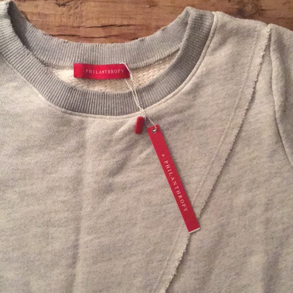 n:philanthropy Poppy sweatshirt heather grey - NWT - Picture 3 of 3